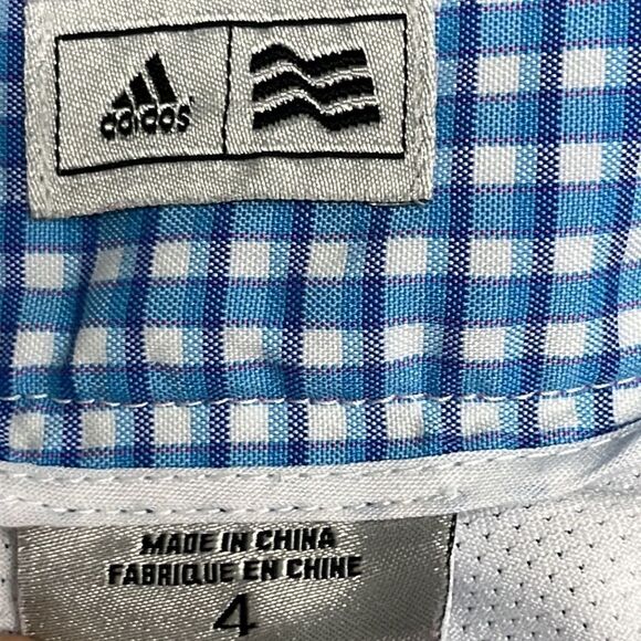 Adidas Women’s Sporty Plaid Skort with Built-In White Mesh Zip-Up Shorts- Size 4 - Picture 13 of 15